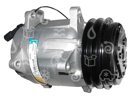 kompresor UNI HARRISON V5,řemenice 132mm-2GA,12V,připojení V,MERLO